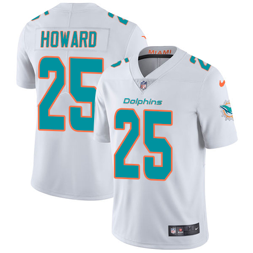 Cheap Nike Miami Dolphins 25 Xavien Howard White Youth Stitched NFL Vapor Untouchable Limited Jersey
